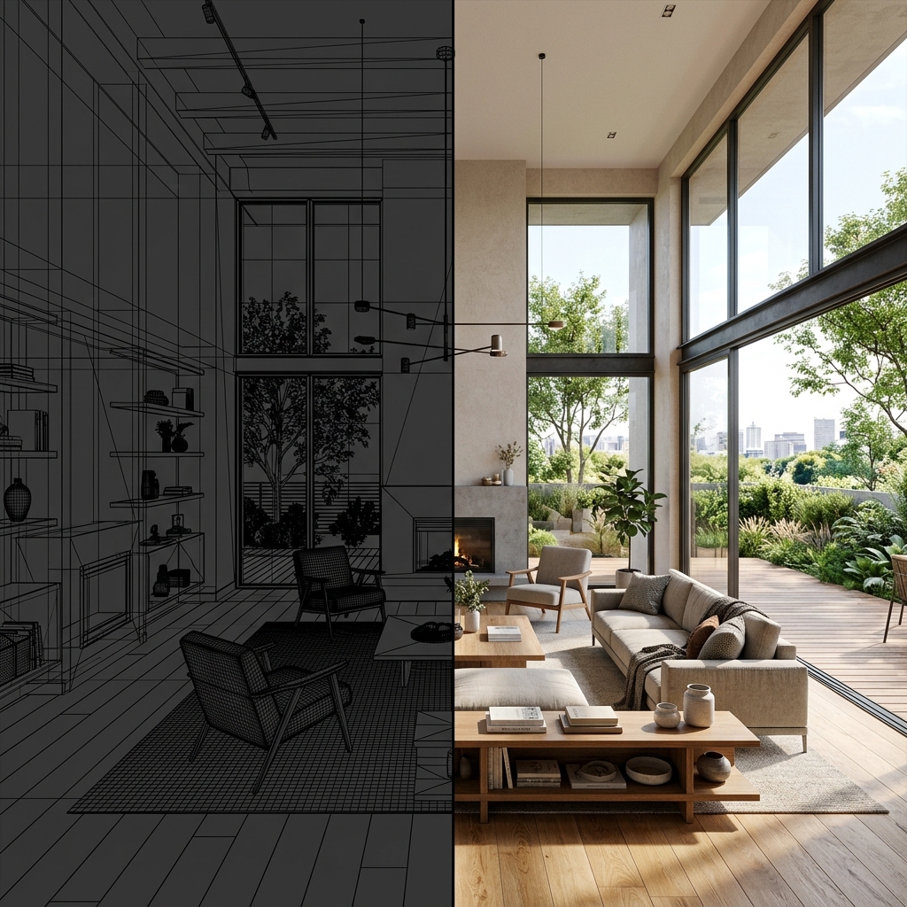 So sánh render 3D truyền thống và AI render